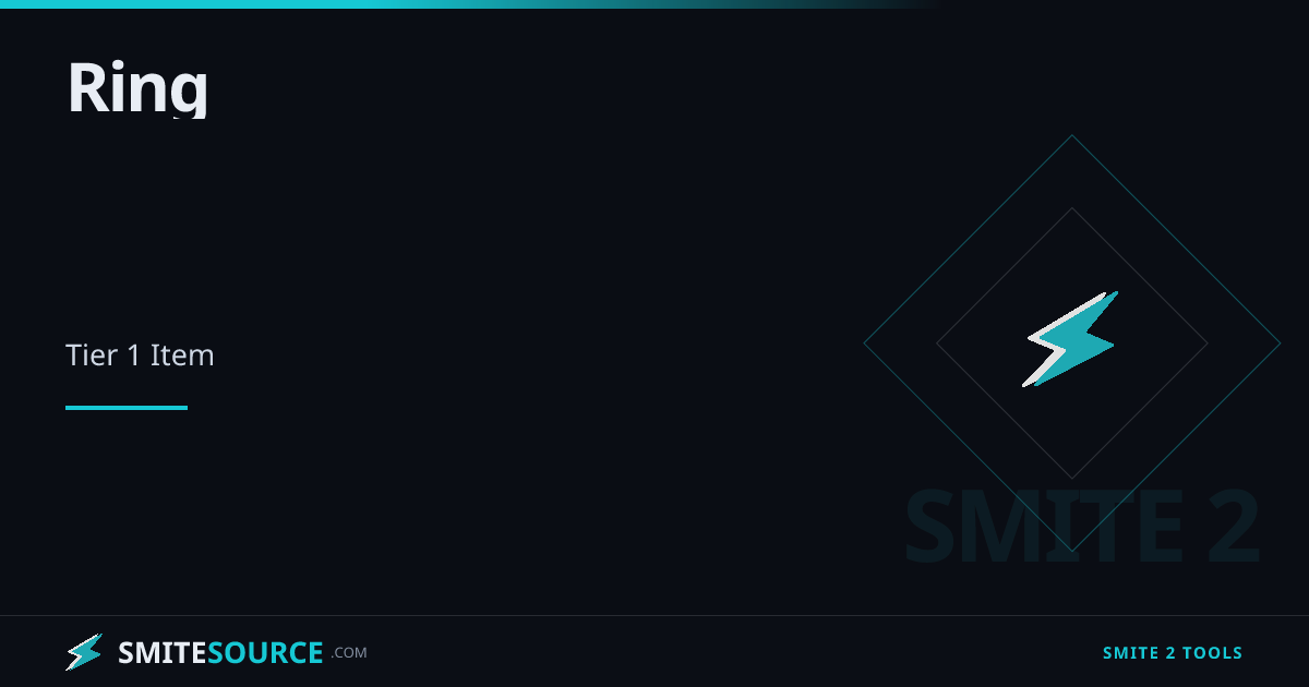 Ring - Smite 2 Item Guide | SmiteSource | SmiteSource - Pro Smite 2 ...